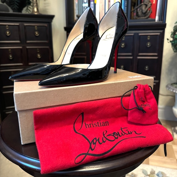 Christian Louboutin Iriza black patent pumps - Picture 1 of 12